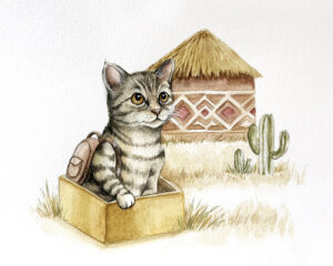 dibujar para ayudar catscabel acuarela